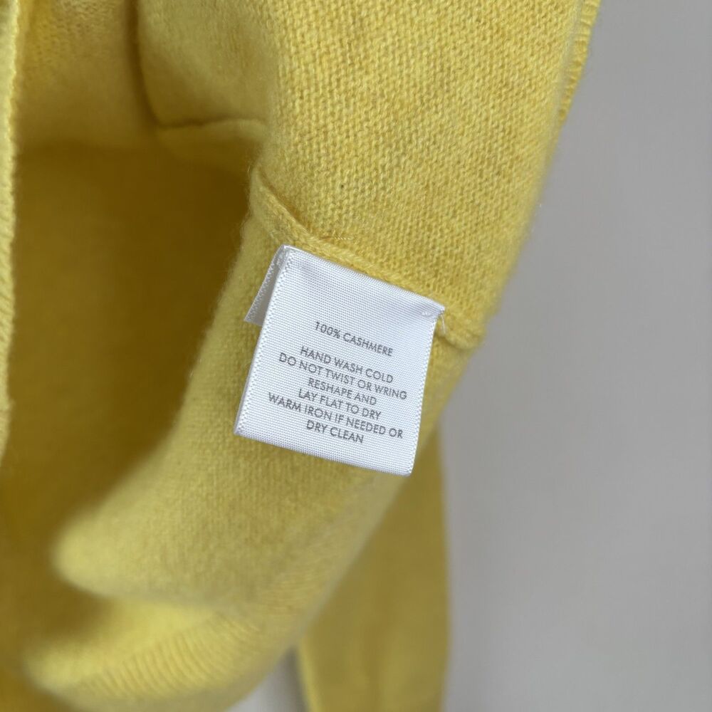 White Warren Yellow Cashmere Sweater - Picture 3 of 5